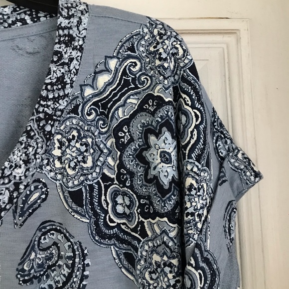 *SOLD* Style & Co. SS V-Neck Top, Blue, Sz XL - Picture 4 of 10